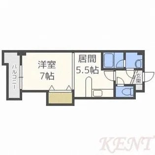 コンパス琴似【4階】の間取り