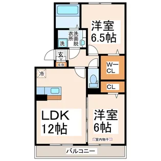 プルミエールA・B【3階】の間取り