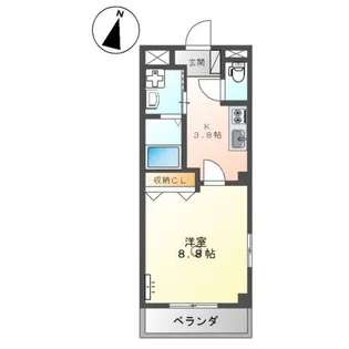 エトワール有冨【1階】の間取り