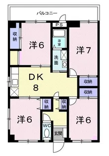 エバーグリーンナカモトI【1階】の間取り