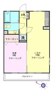 レヴェンツェカワーワ【1階】の間取り