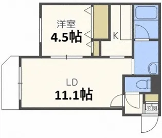 グランビア南郷【6階】の間取り