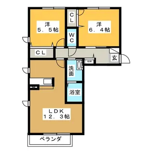 メゾン カリフォルニアI【2階】の間取り