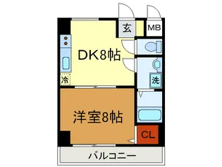 ユニバ-サルビル【4階】の間取り