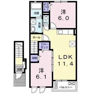 ベルセフォネIII【2階】の間取り