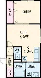 LA Conforto Chitose【2階】の間取り