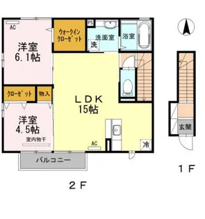 アッファ―ビレII【2階】の間取り