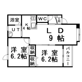 アルピーヌ愛国【2階】の間取り