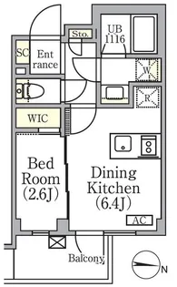 イプセ中野三丁目【2階】の間取り