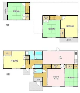 静岡県浜松市中央区高丘北1【一戸建】の間取り