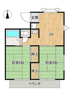 みどりハイツ【2階】の間取り