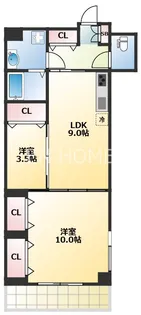 2LDKの間取り画像