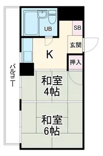 稲毛パレス【9階】の間取り