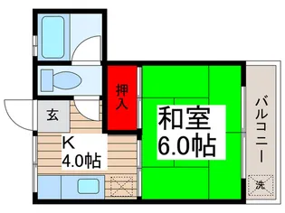 扇荘【2階】の間取り