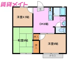 ホワイトハイツ宮古【1階】の間取り