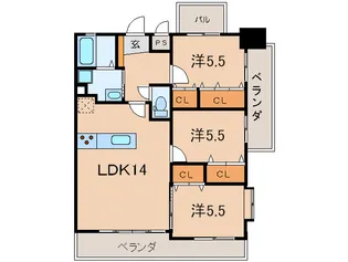福岡県北九州市小倉北区砂津2【マンション】の間取り