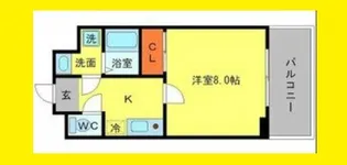 ローレル関大前【4階】の間取り