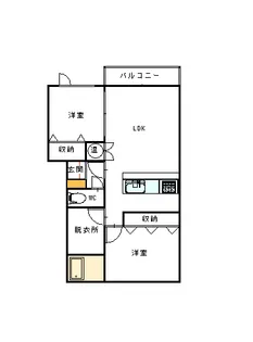 コーポSalo【1階】の間取り