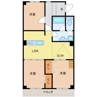 三和マンション【4階】の間取り