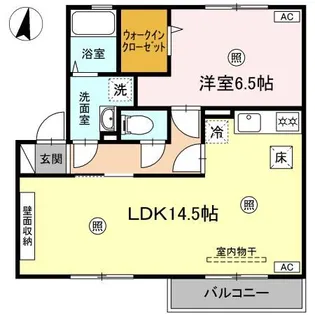 プラシード A棟【1階】の間取り