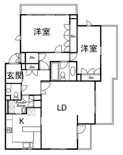 神奈川県横浜市中区千代崎町1【マンション】の間取り