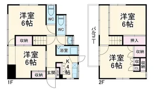 神奈川県平塚市東八幡2【一戸建】の間取り