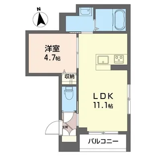 アルマン鵠沼【2階】の間取り