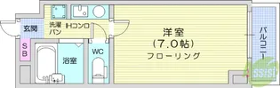 ベルシティ米ヶ袋リバース【4階】の間取り