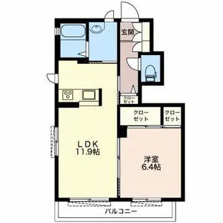 ルーチェ【1階】の間取り