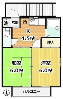 コーポウエストビレッジ【2階】の間取り
