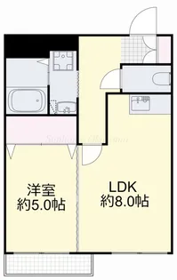 1DKの間取り画像