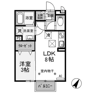 ヴィラフォレスタB【1階】の間取り