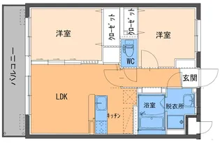 サンハイツアイタウン天辰 A棟【2階】の間取り