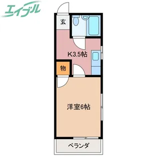 1Kの間取り画像