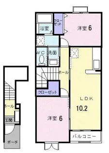 スウィートメゾンI【2階】の間取り