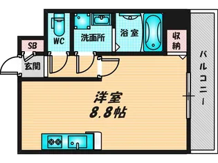 1Rの間取り画像