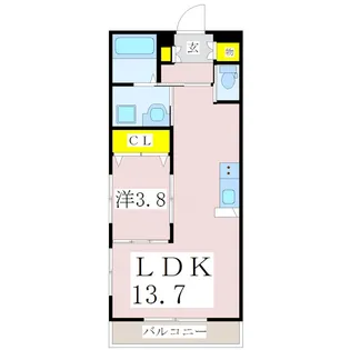 セーラス城山町【3階】の間取り