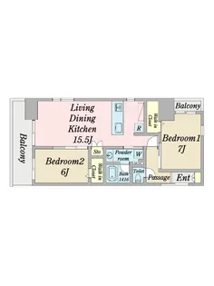 dea del mare【8階】の間取り