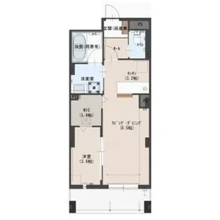 ハナワダHKYMパナハイツ【7階】の間取り