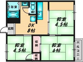 ハイツ福田【2階】の間取り