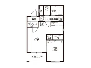 サンライズコート【3階】の間取り