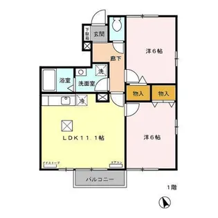 サクシード【1階】の間取り