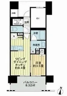 ネベル仙台CROIRE【6階】の間取り