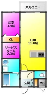 LIFEFIELD曰佐 ライフフィールド【1階】の間取り