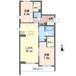 フェリシア【2階】の間取り