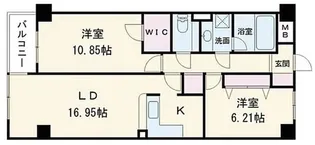 リベラル桜新町【3階】の間取り