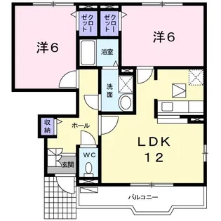 ロザージュ【1階】の間取り