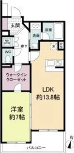 グレンパーク梅田北【2階】の間取り