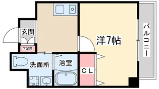 ラ・フォーレ松ヶ枝町1【6階】の間取り