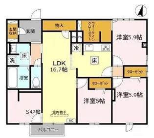 埼玉県戸田市笹目4【アパート】の間取り